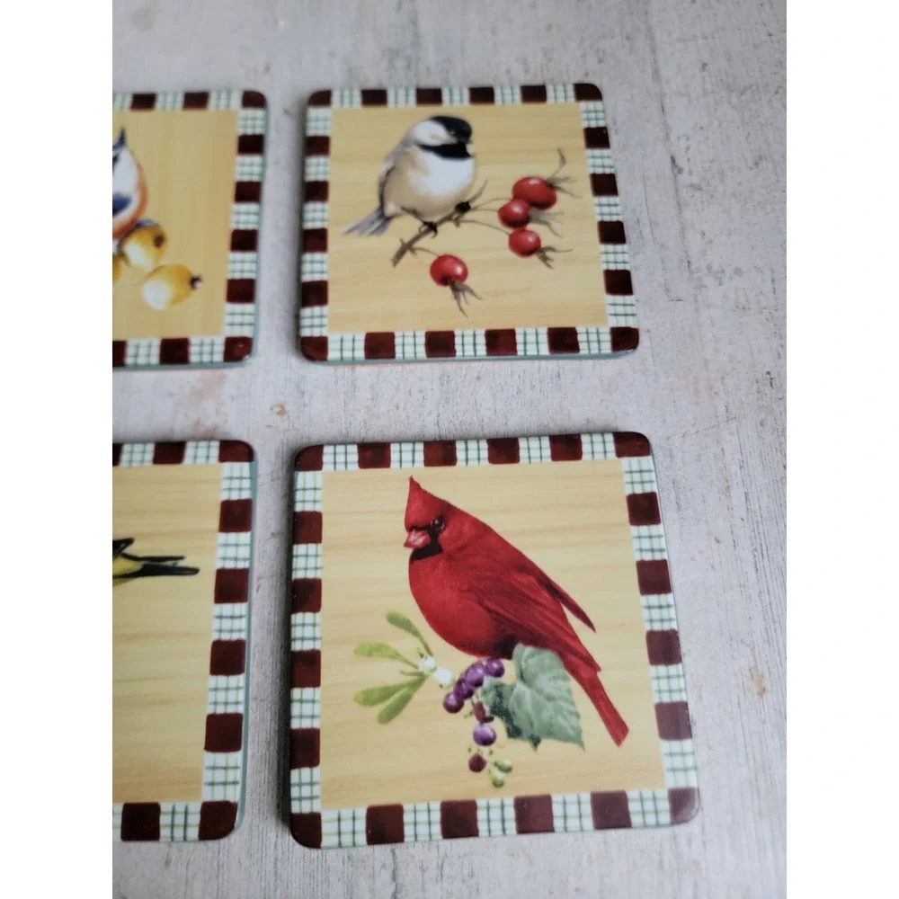 Lenox coaster winter greetings everyday bird coaster set Xmas home